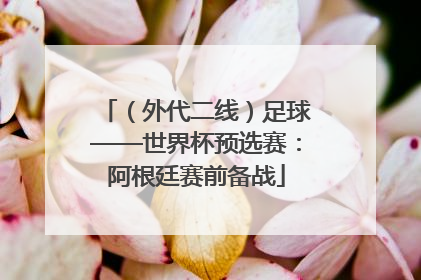 （外代二线）足球——世界杯预选赛：阿根廷赛前备战