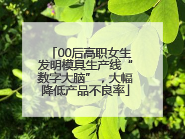 00后高职女生发明模具生产线“数字大脑”，大幅降低产品不良率