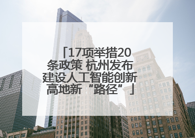 17项举措20条政策 杭州发布建设人工智能创新高地新“路径”