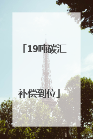 19吨碳汇补偿到位