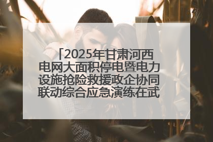 2025年甘肃河西电网大面积停电暨电力设施抢险救援政企协同联动综合应急演练在武威成功举行