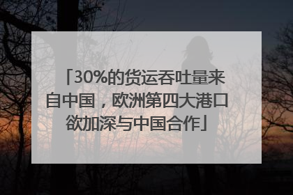 30%的货运吞吐量来自中国，欧洲第四大港口欲加深与中国合作