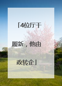 4位厅干履新，他由政转企