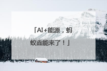 AI+能源，蚂蚁鑫能来了！