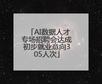 AI数据人才专场招聘会达成初步就业意向305人次