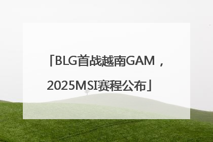 BLG首战越南GAM，2025MSI赛程公布