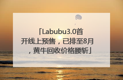 Labubu3.0首开线上预售，已排至8月，黄牛回收价格腰斩