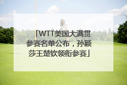 WTT美国大满贯参赛名单公布，孙颖莎王楚钦领衔参赛